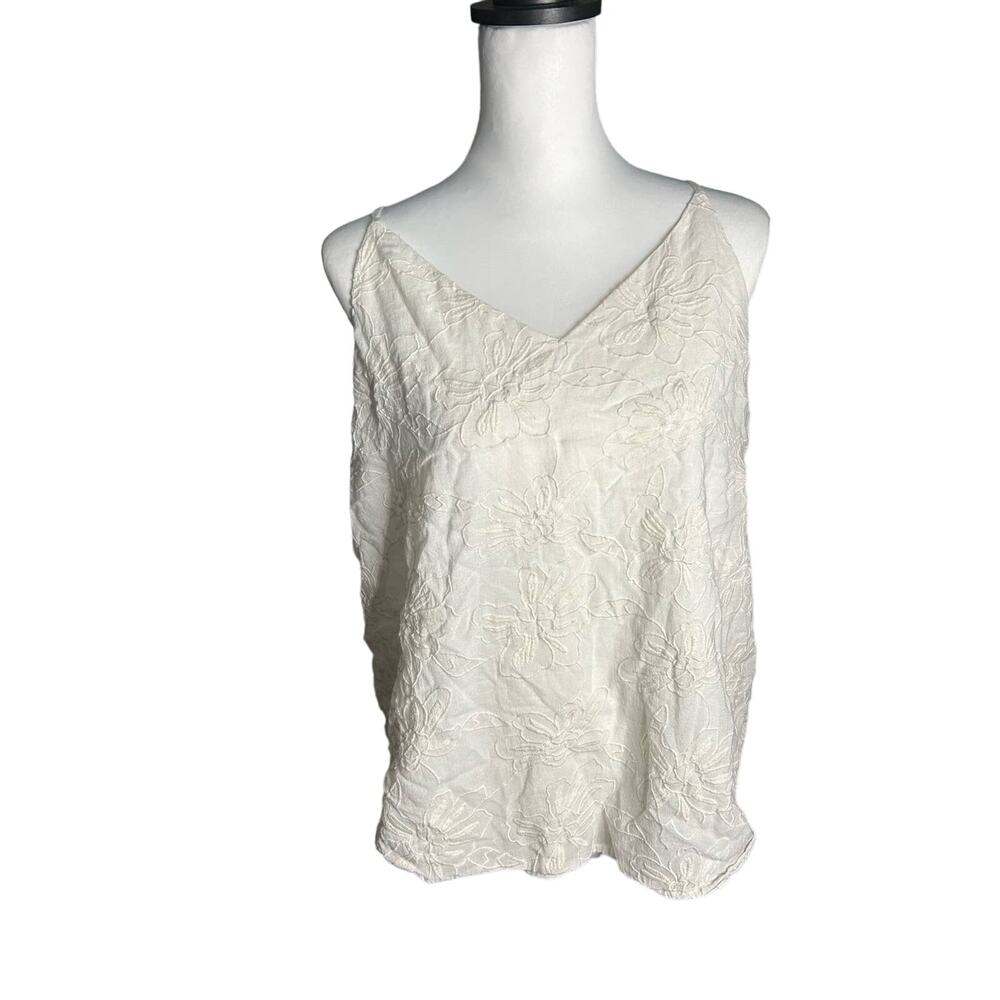 Loft Women's Dressy Tank Top White Petite Large